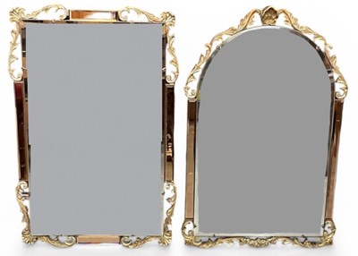 Lot 85 - Two early 20th century Art Deco peach glass...