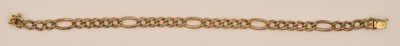Lot 1525 - A 9ct yellow gold bracelet with box clasp,...
