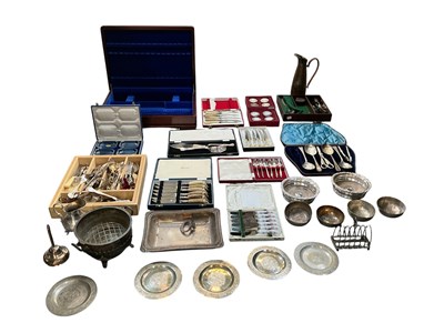 Lot 1101 - A large quantity of assorted silver plated...