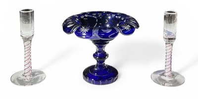 Lot 731 - A pair of 18th/19th century hand blown glasses,...