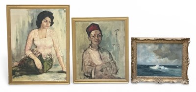 Lot 266 - UNATTRIBUTED; oil on canvas, seascape,...