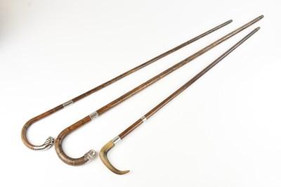 Lot 1245 - Three Victorian hallmarked silver mounted...
