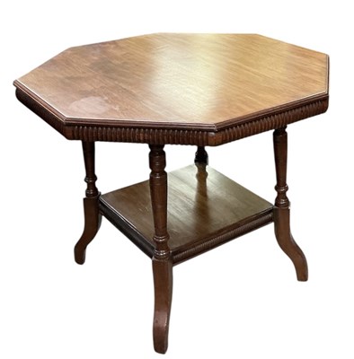 Lot 72 - A 19th century mahogany octagonal two tiered...