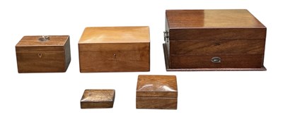 Lot 397 - Five 19th century and later boxes comprising a...