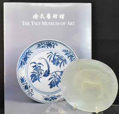 Lot 1003 - DR. T. T. TSUI; a Chinese jade oval dish, with...
