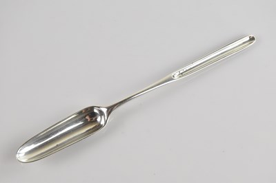 Lot 259 - A Georgian silver marrow scoop, marks rubbed,...