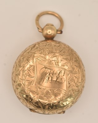 Lot 1301 - A 9ct yellow gold sovereign coin case with...