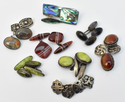 Lot 1541 - Eight pairs of gentleman's cufflinks, mostly...
