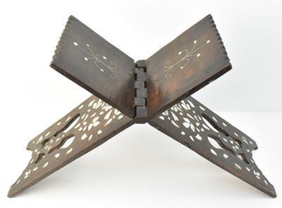 Lot 1080 - A late 19th/early 20th century Quran bookstand,...