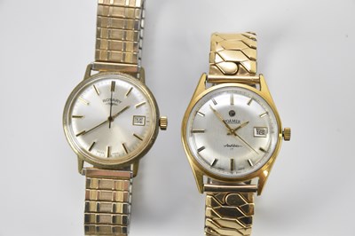 Lot 1112 - ROAMER; a gentleman's Anfibio 17 jewel gold...