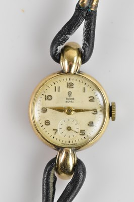 Lot 1086 - TUDOR; a lady's 9ct gold cased wristwatch, the...