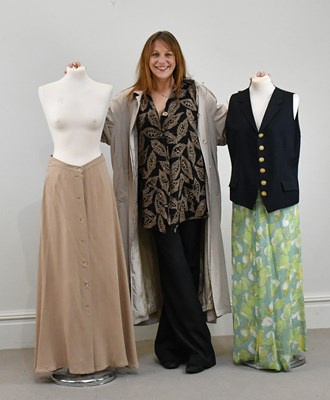 Lot 1354 - LIBERTY; a cream silk lady’s gabardine...