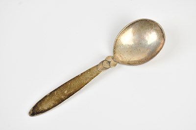 Lot 279 - GEORG JENSEN; a sterling silver spoon in the...