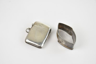 Lot 316 - A George V hallmarked silver vesta case,...