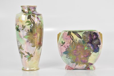 Lot 1507 - MALING; two decorative ceramic vases decorated...