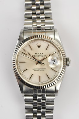 Lot 1118 - ROLEX; a gentleman's stainless steel Oyster...