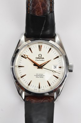 Lot 1243 - OMEGA; a gentleman's stainless steel Seamaster...