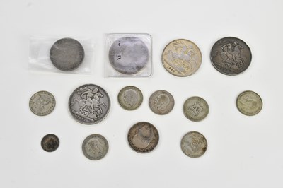 Lot 586 - A Charles II silver crown, 1684, an 1822 crown,...
