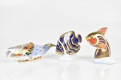 Lot 1389 - ROYAL CROWN DERBY; three animal form...