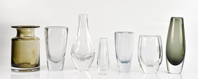 Lot 213 - Seven pieces of Scandinavian glass including a...