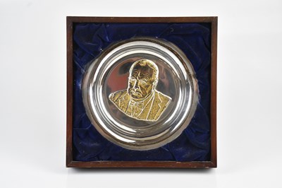 Lot 130 - JOHN PINCHES; a hallmarked silver Churchill...