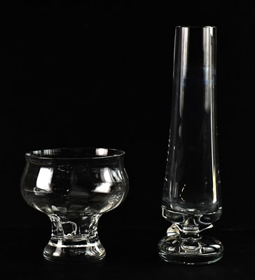 Lot 257 - BACCARAT; an art glass vase of tapering...