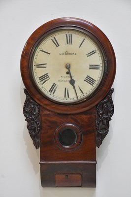 Lot 2303 - J W RHODERS; a 19th century mahogany drop dial...