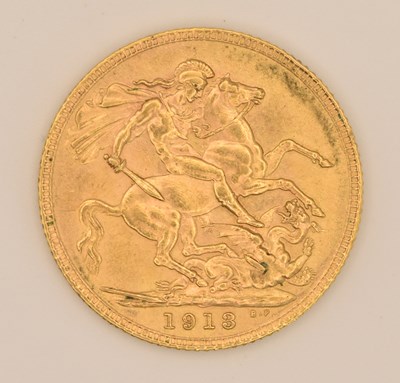 Lot 1582 - A George V full sovereign, 1913.