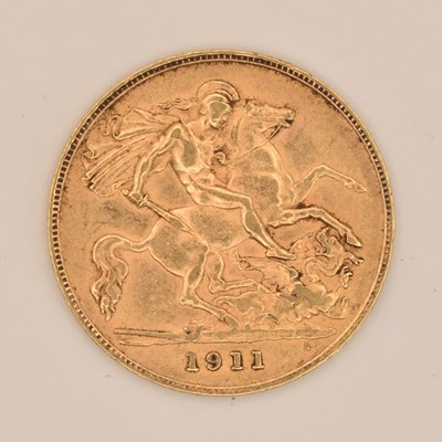 Lot 1589 - A George V half sovereign, 1911.