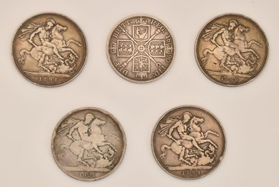 Lot 1611 - Four 19th century silver coins comprising four...