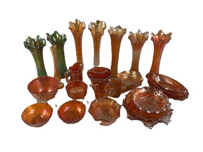 Lot 323 - A small quantity of carnival glass, to include...