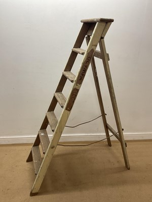 Lot 820 - GRAVITY-RANDALL; a painted pine six rung...