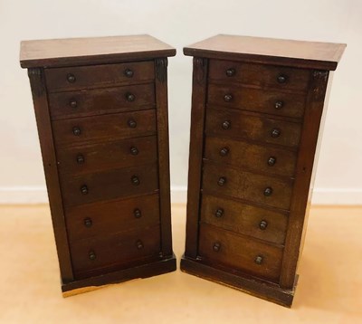 Lot 781 - A pair of Wellington chests, each fitted with...