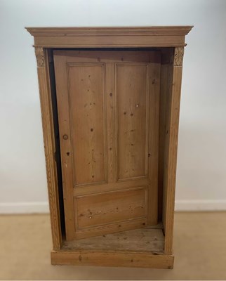Lot 802 - A pine wardrobe, height 180cm, width 104cm,...