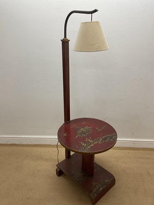 Lot 770 - An Oriental red lacquered chinoiserie table...