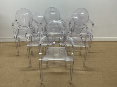 Lot 785 - IN THE STYLE OF PHILIPPE STARCK; six perspex...