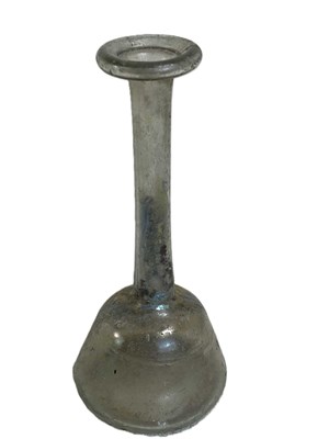 Lot 331 - A Roman glass flask, height 15cm.