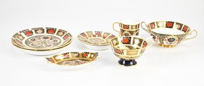 Lot 1453 - ROYAL CROWN DERBY; a pair of 1128 pattern...
