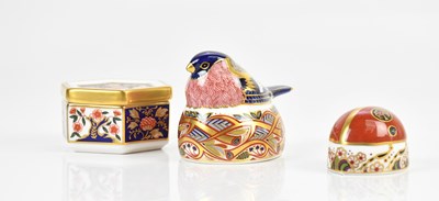 Lot 1509 - ROYAL CROWN DERBY; a 'Bullfinch Nesting'...