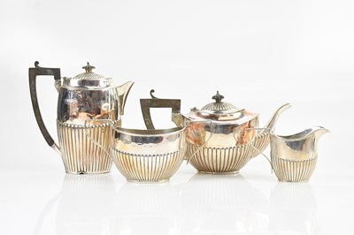Lot 458 - A hallmarked silver three piece service,...