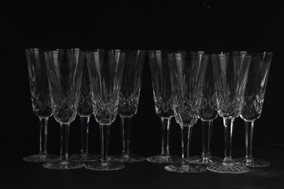 Lot 1591 - WATERFORD; ten 'Lismore' pattern glass...