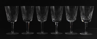 Lot 1603 - WATERFORD: six 'Lismore' pattern large size...