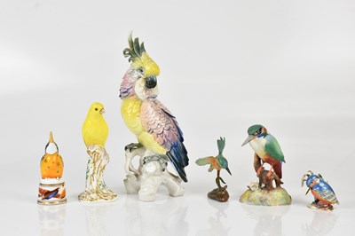 Lot 1388 - KARL ENZ; a model of a cockatoo, height 29cm,...