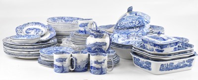 Lot 1533 - SPODE; a quantity of 'Italian' blue and white...