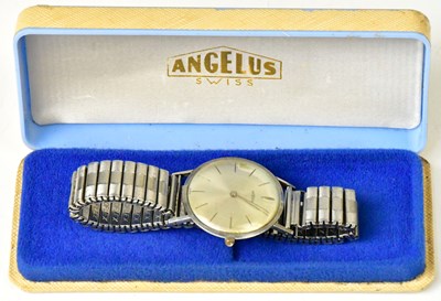 Lot 924 - ANGELUS; a stainless-steel wristwatch, the...