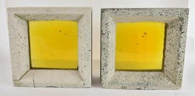 Lot 645 - GEOFFREY BAXTER FOR WHITEFRIARS; two amber...