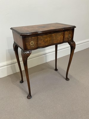 Lot 1063 - A reproduction walnut Queen Anne style single...
