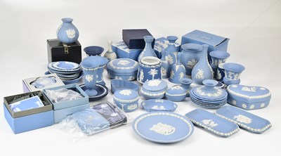 Lot 1455 - WEDGWOOD; a collection of jasperware,...