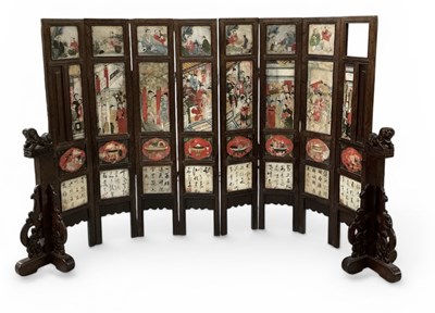 Lot 1008 - A good 19th century carved hardwood eight...