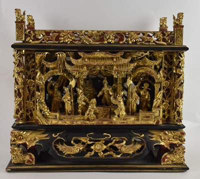 Lot 1004 - A fine 18th/19th century Chinese ebonised and...
